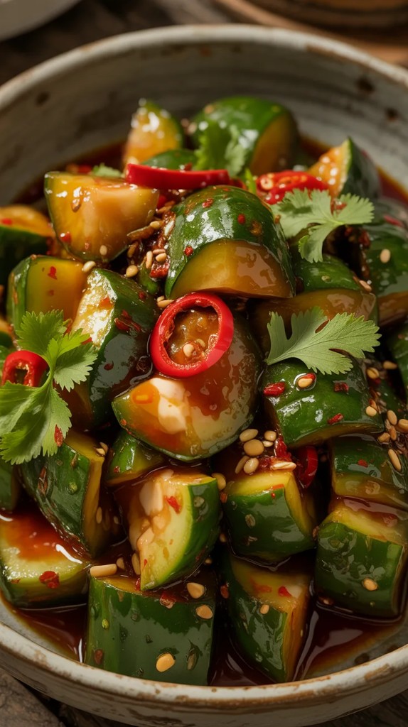 Smashed Cucumber Salad